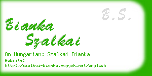 bianka szalkai business card
